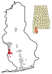 Baldwin County Alabama Incorporated and Unincorporated areas Fairhope Highlighted